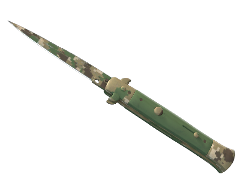 Stiletto Knife | Forest DDPAT | StatTrak™ Well-Worn