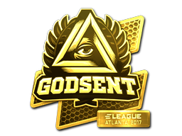 Sticker | GODSENT | Atlanta 2017 | Gold