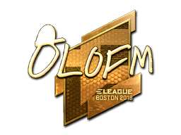 Sticker | olofmeister | Boston 2018 | Gold