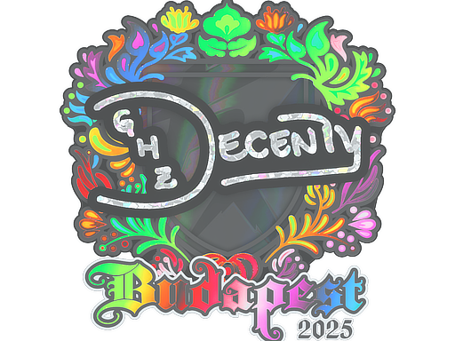 Sticker | decenty | Budapest 2025 | Holo