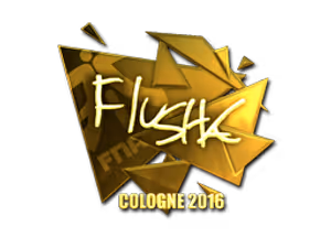 flusha (Gold) | Cologne 2016 sticker