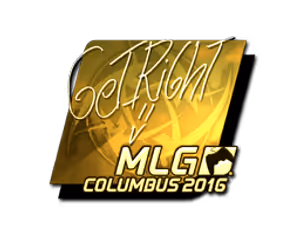 GeT_RiGhT (Gold) | MLG Columbus 2016 sticker