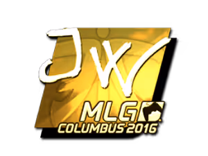 JW (Gold) | MLG Columbus 2016 sticker