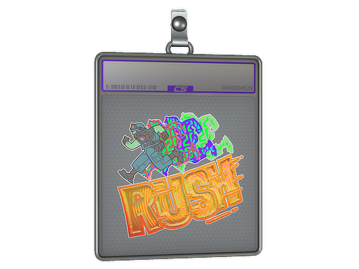 Sticker Slab | Rush 4x20 (Holo) - CS2 Sticker