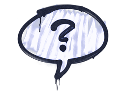 Sealed Graffiti | Question Mark | SWAT Blue