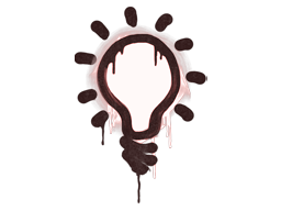 Sealed Graffiti | Lightbulb | Brick Red