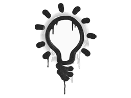 Sealed Graffiti | Lightbulb | Shark White