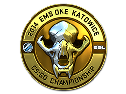 CS2 Sticker | Gold ESL Skull | Katowice 2014