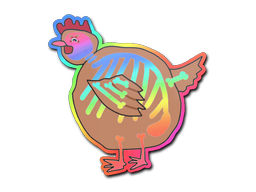 CS2 Sticker | Poorly Drawn Chicken (Holo)