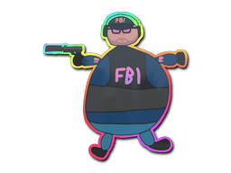 CS2 Sticker | Poorly Drawn FBI (Holo)