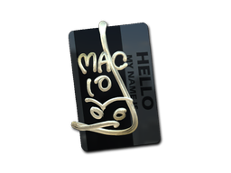 Sticker | Hello MAC-10 | Gold