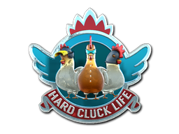 Sticker | Hard Cluck Life | Foil