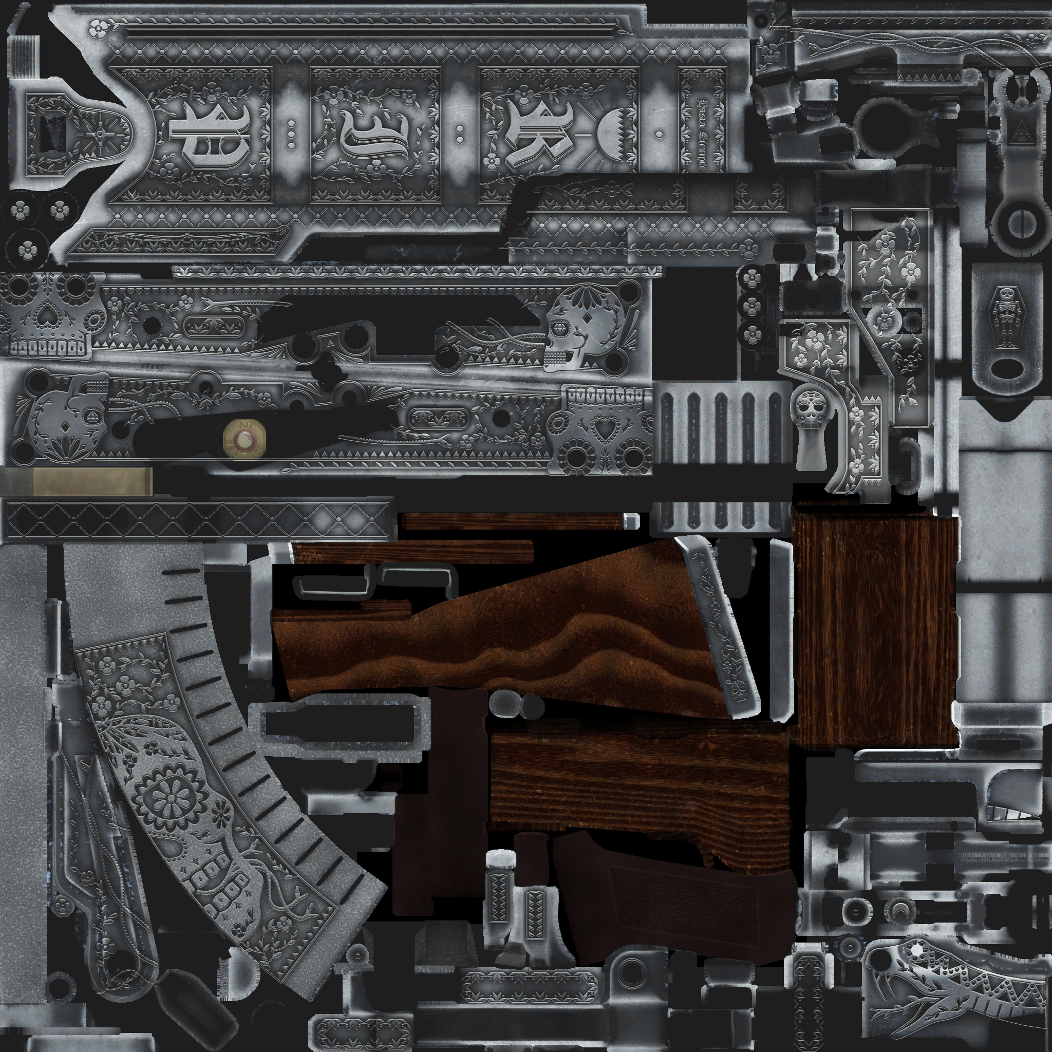 StatTrak™ AK-47 | Cartel (Battle-Scarred) Texture #1
