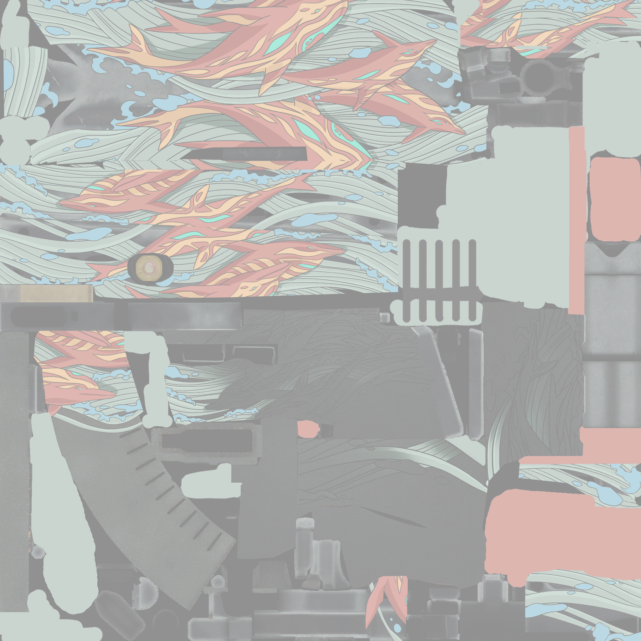 StatTrak™ AK-47 | Aquamarine Revenge (Factory New) Texture #1