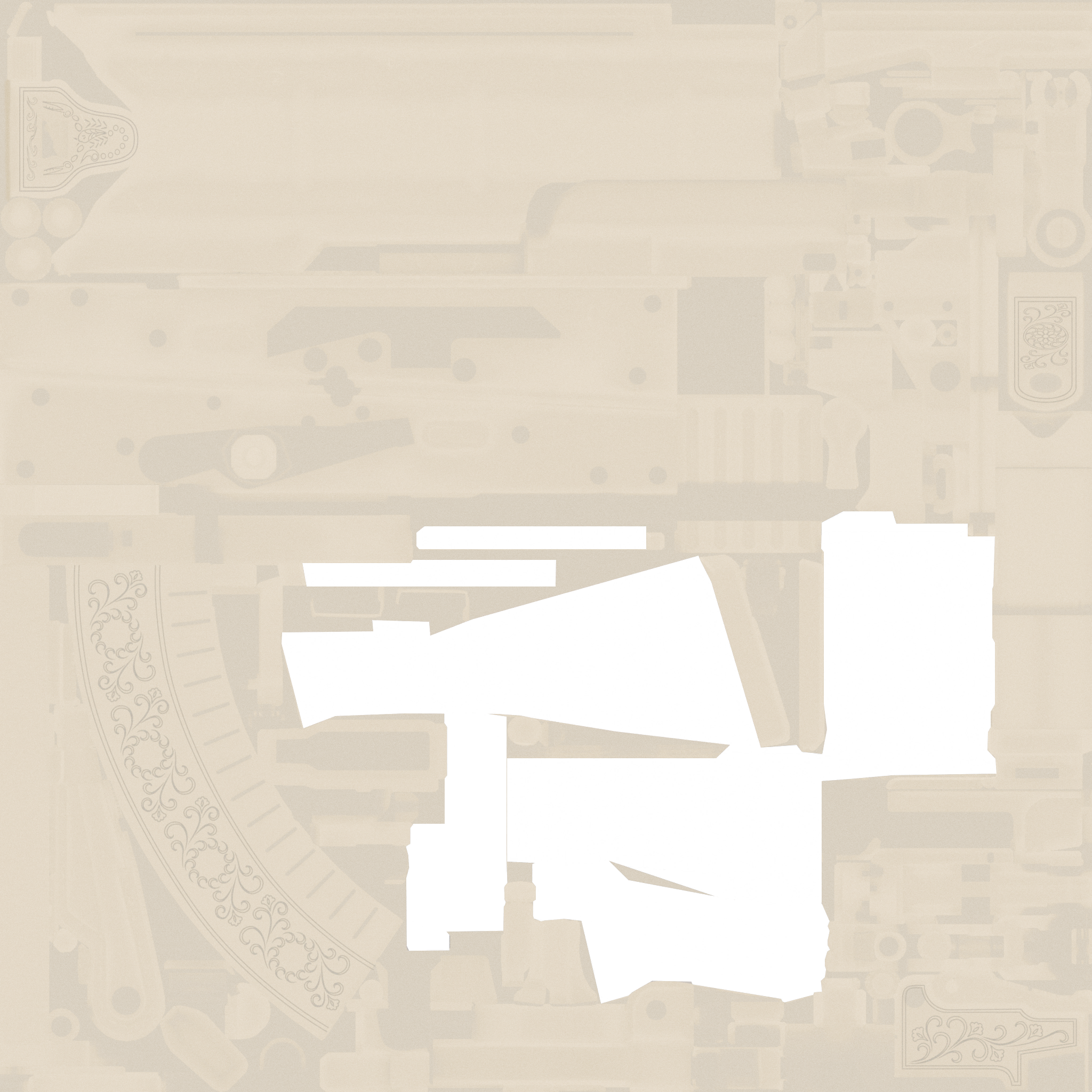 AK-47 | Gold Arabesque (Battle-Scarred) Texture #1