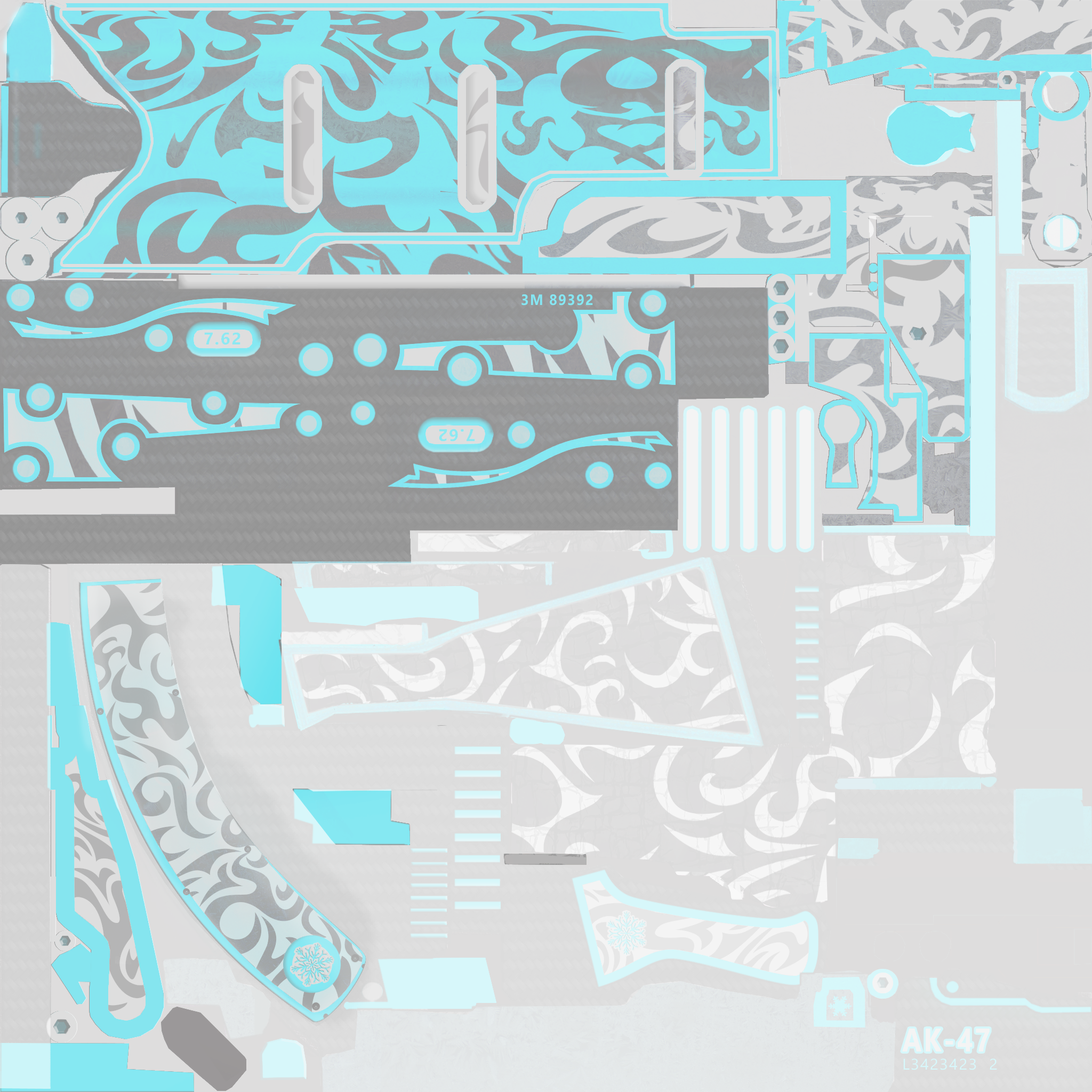 StatTrak™ AK-47 | Frontside Misty (Factory New) Texture #1