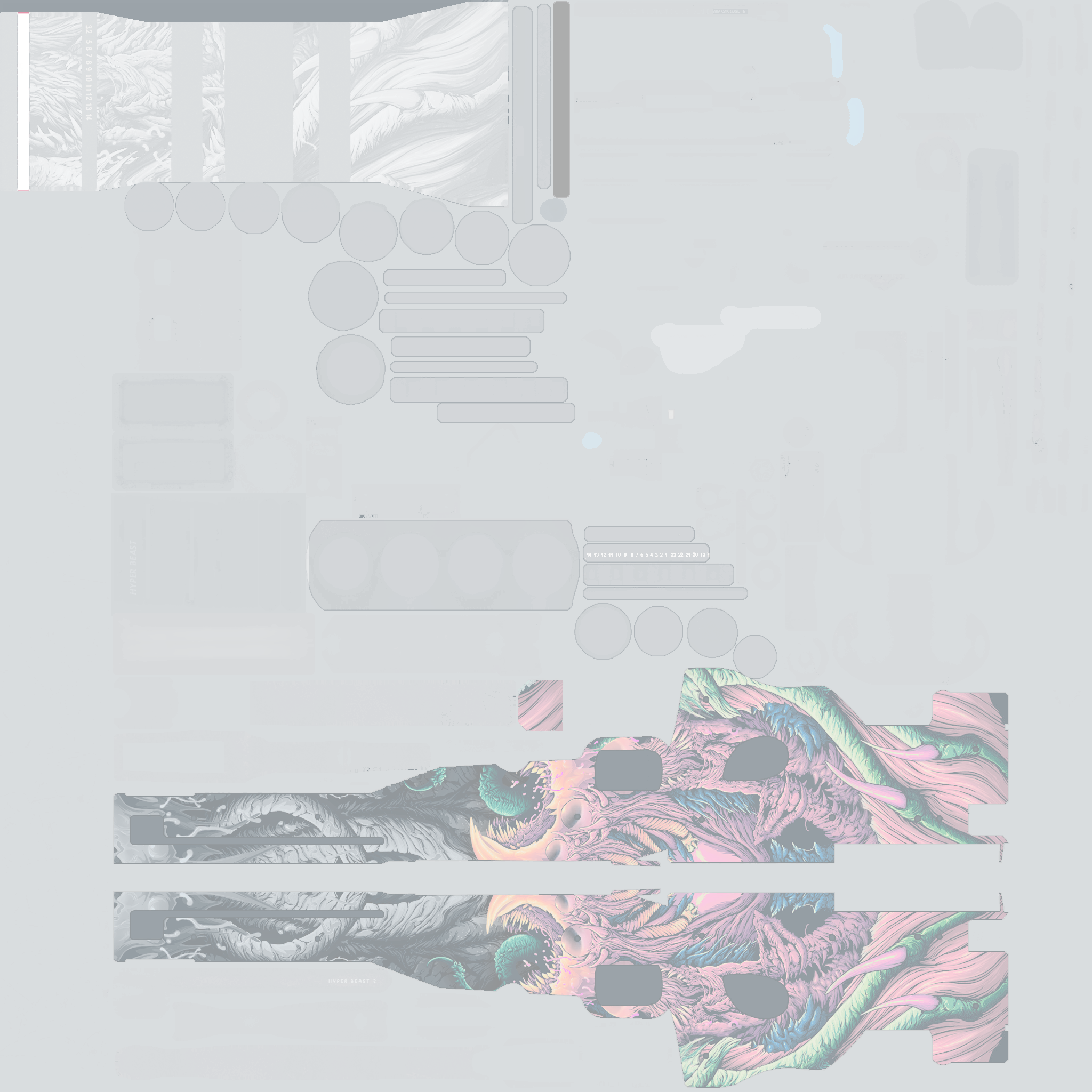 AWP | Hyper Beast (Minimal Wear) Texture #1