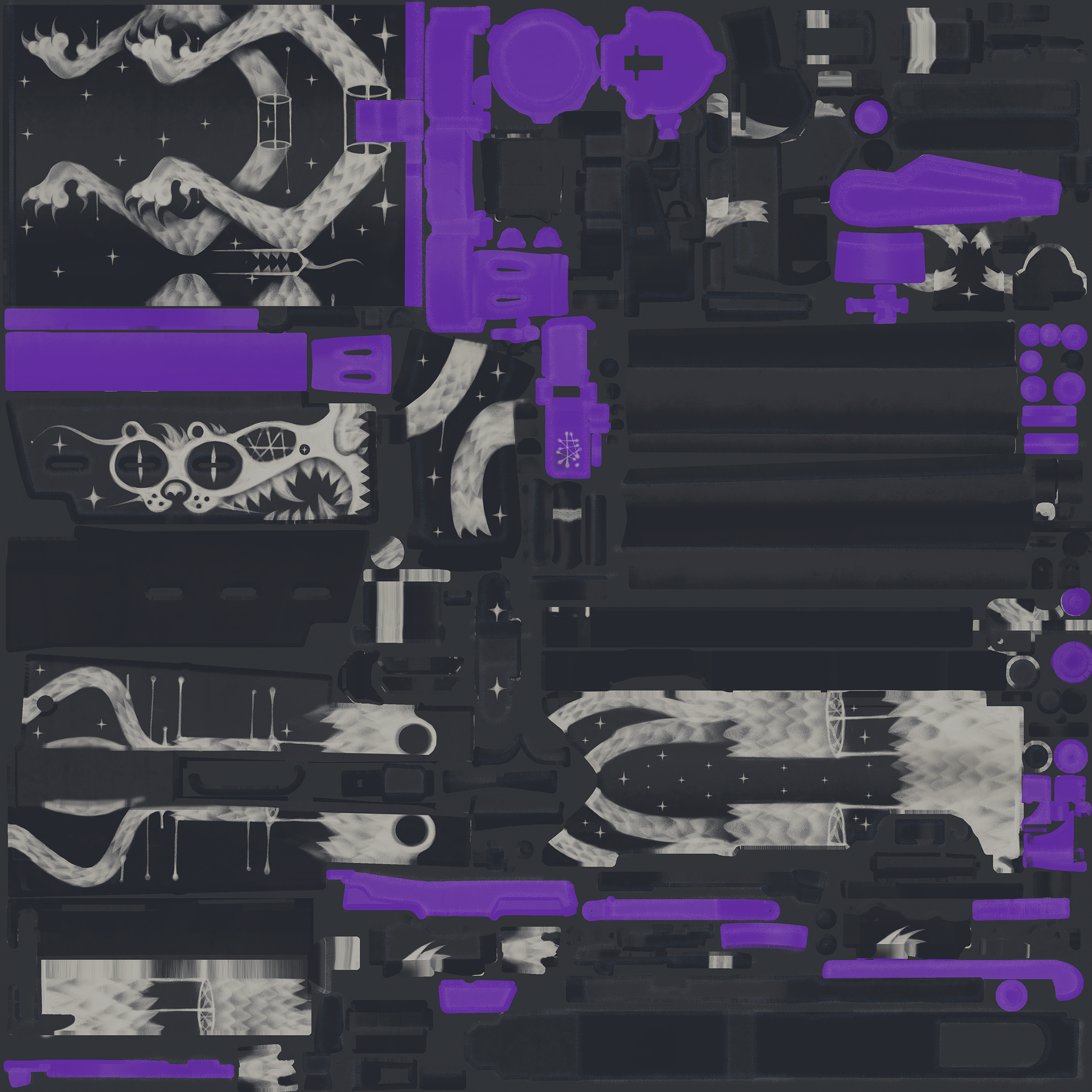 StatTrak™ PP-Bizon | Space Cat (Well-Worn) Texture #1