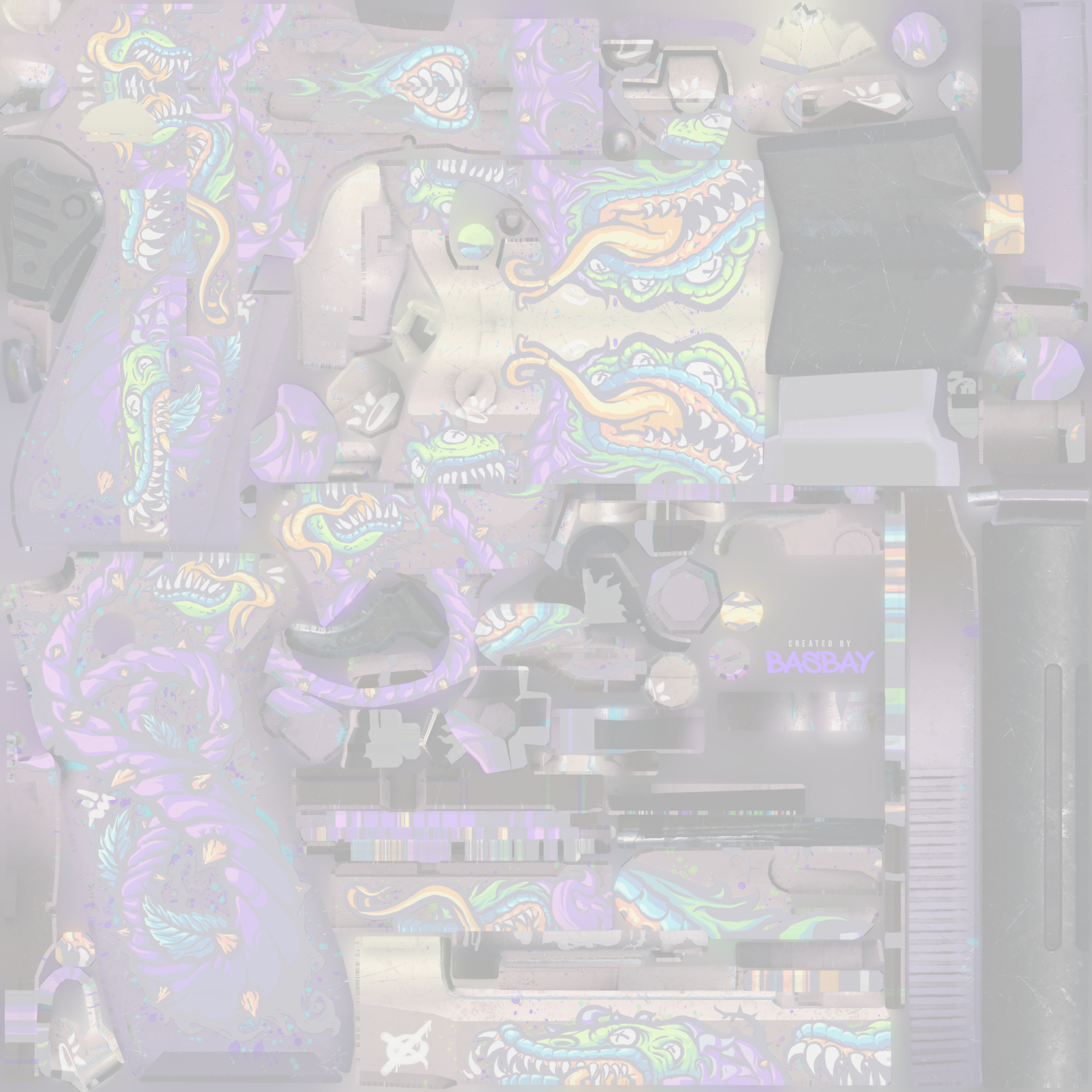 Dual Berettas | Flora Carnivora (Battle-Scarred) Texture #1