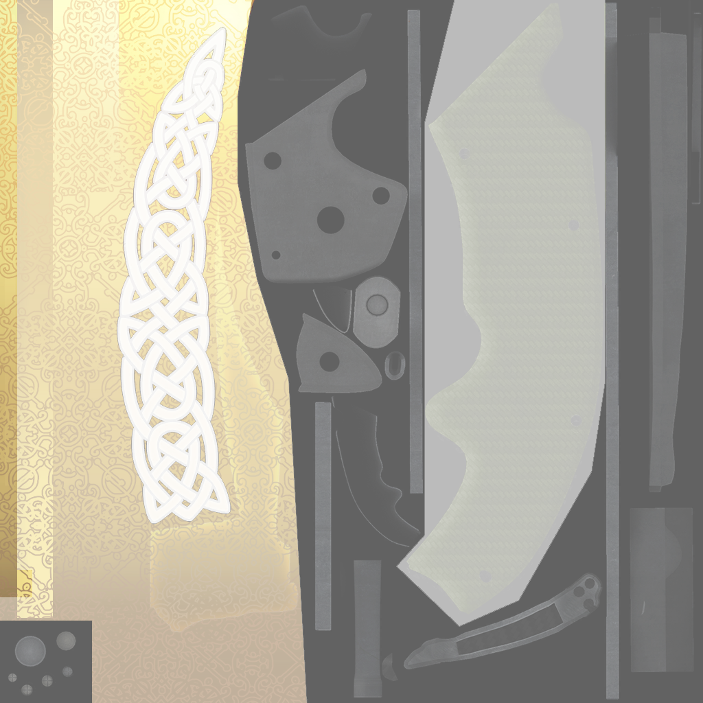 ★ Falchion Knife | Lore (Battle-Scarred) Texture #1
