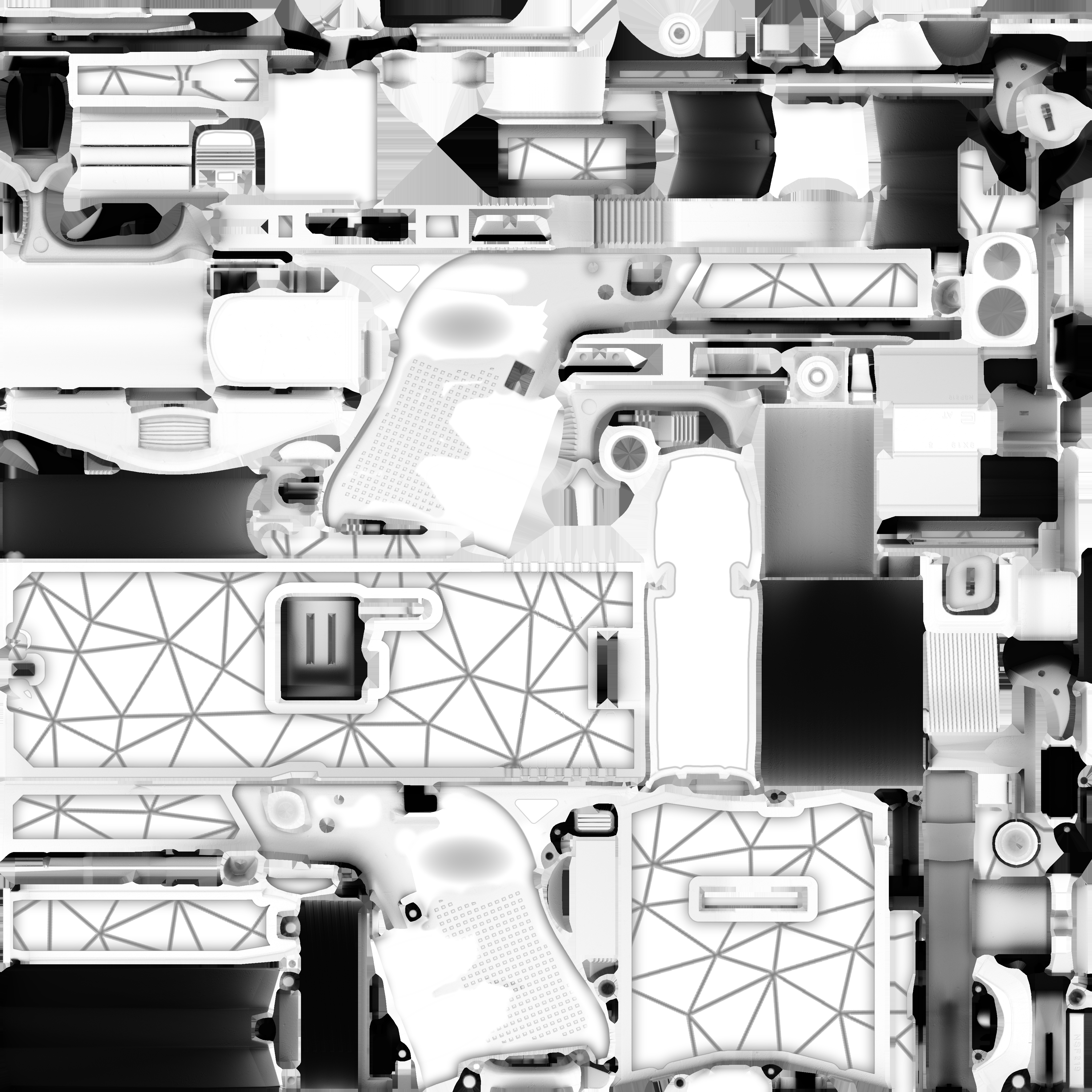 Glock-18 | Mirror Mosaic (Battle-Scarred) Texture #1