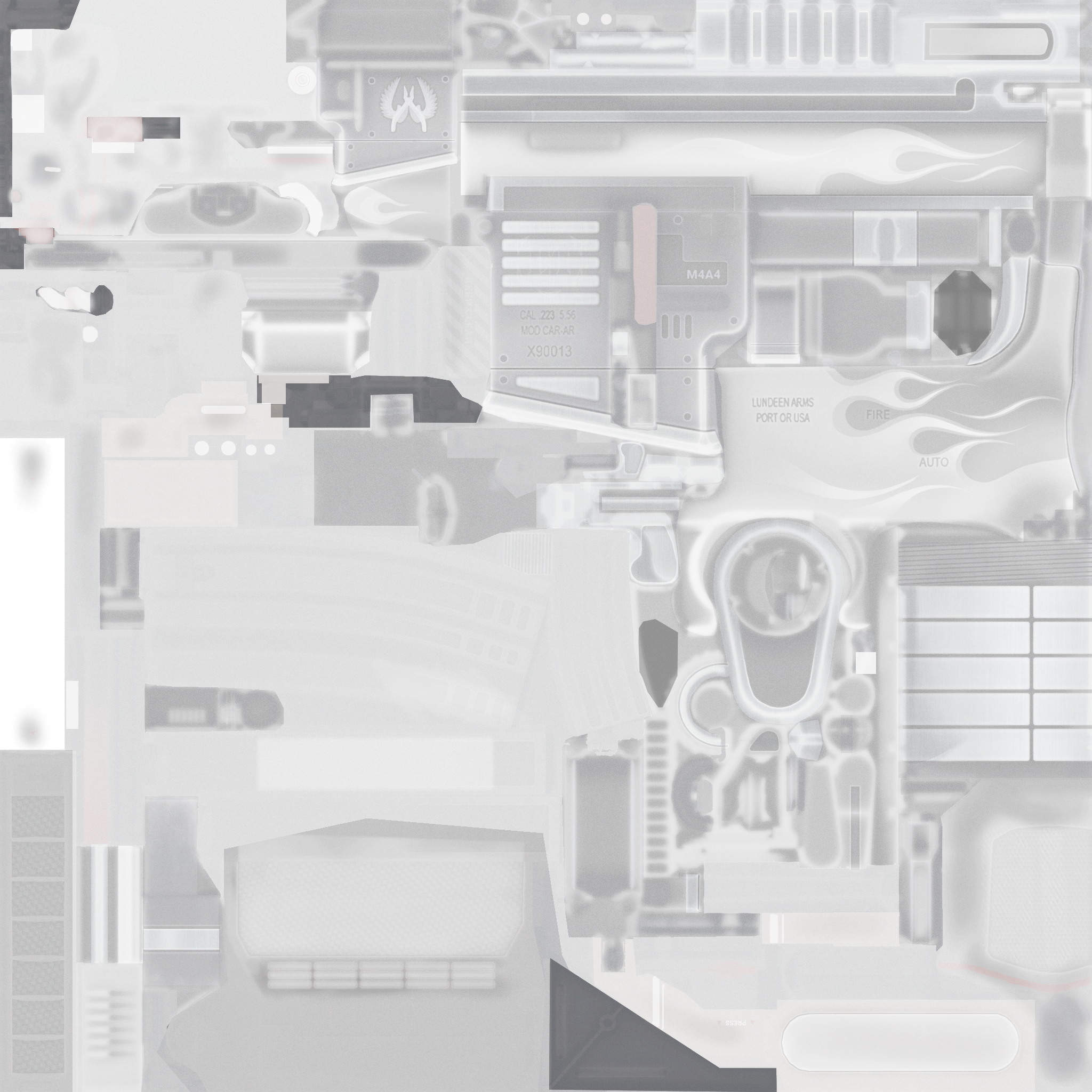 M4A4 | Magnesium (Factory New) Texture #1
