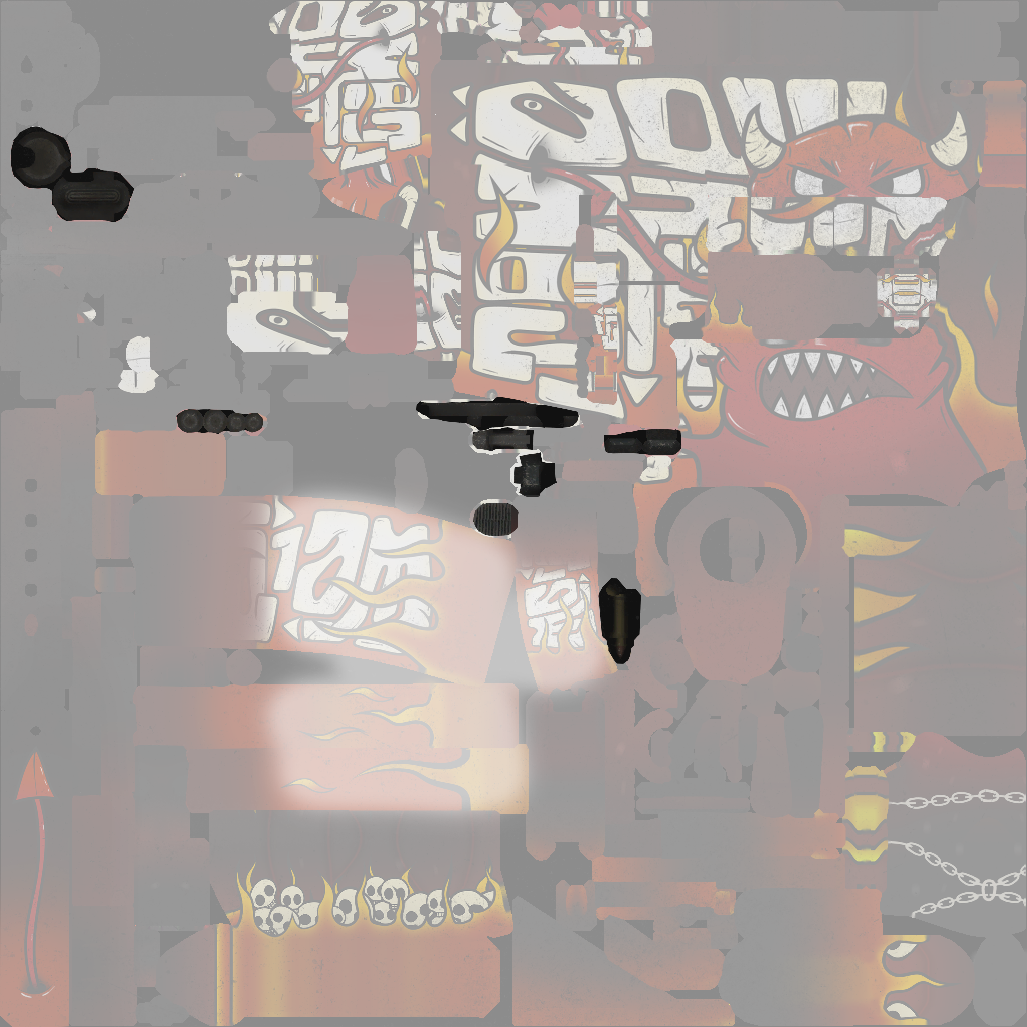 M4A4 | Hellfire (Factory New) Texture #1
