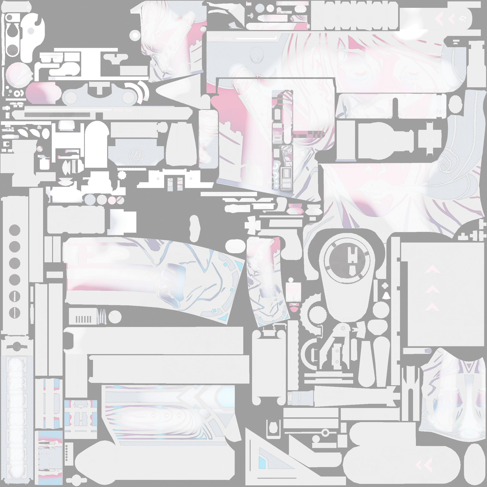 M4A4 | Neo-Noir (Battle-Scarred) Texture #1
