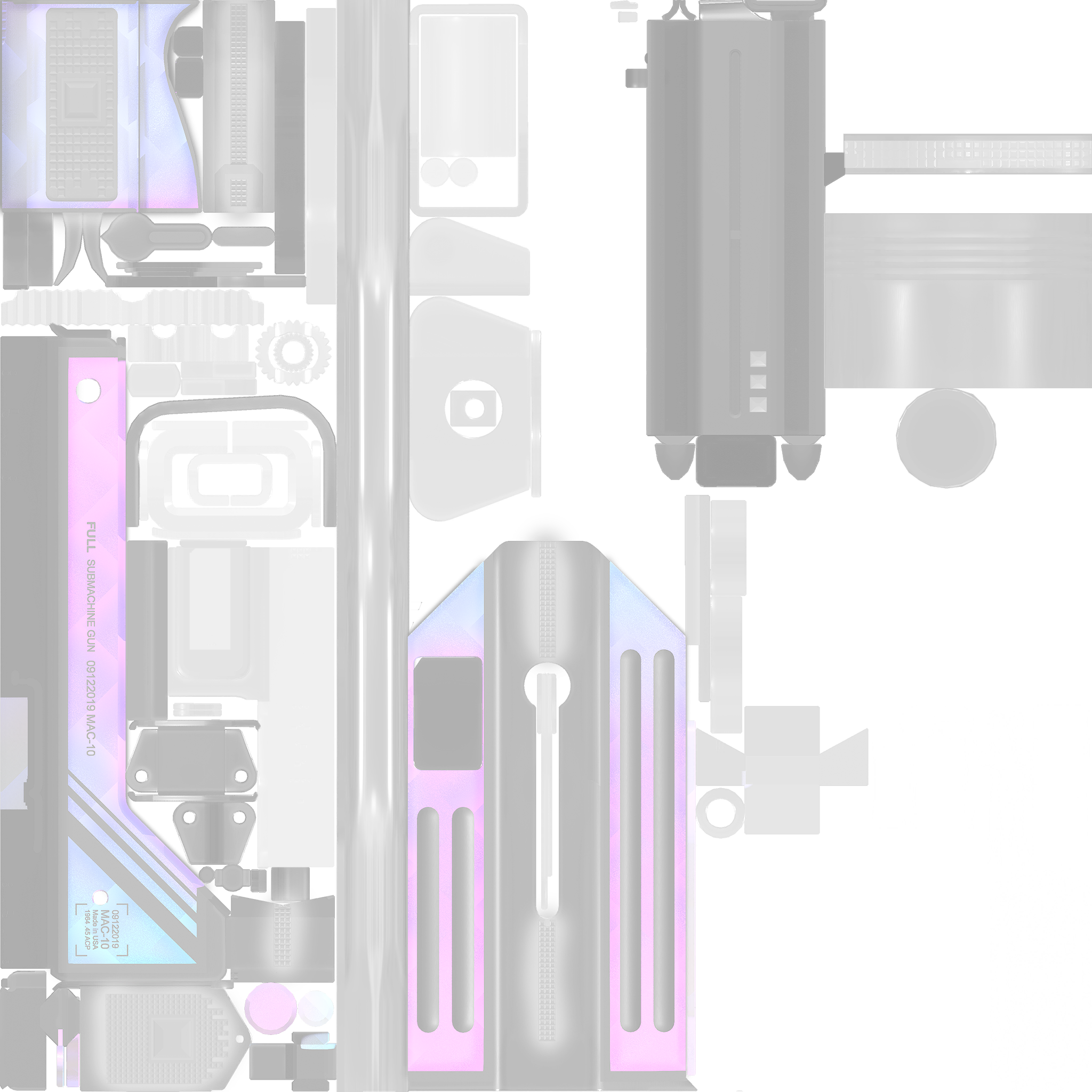 MAC-10 | Disco Tech (Factory New) Texture #1