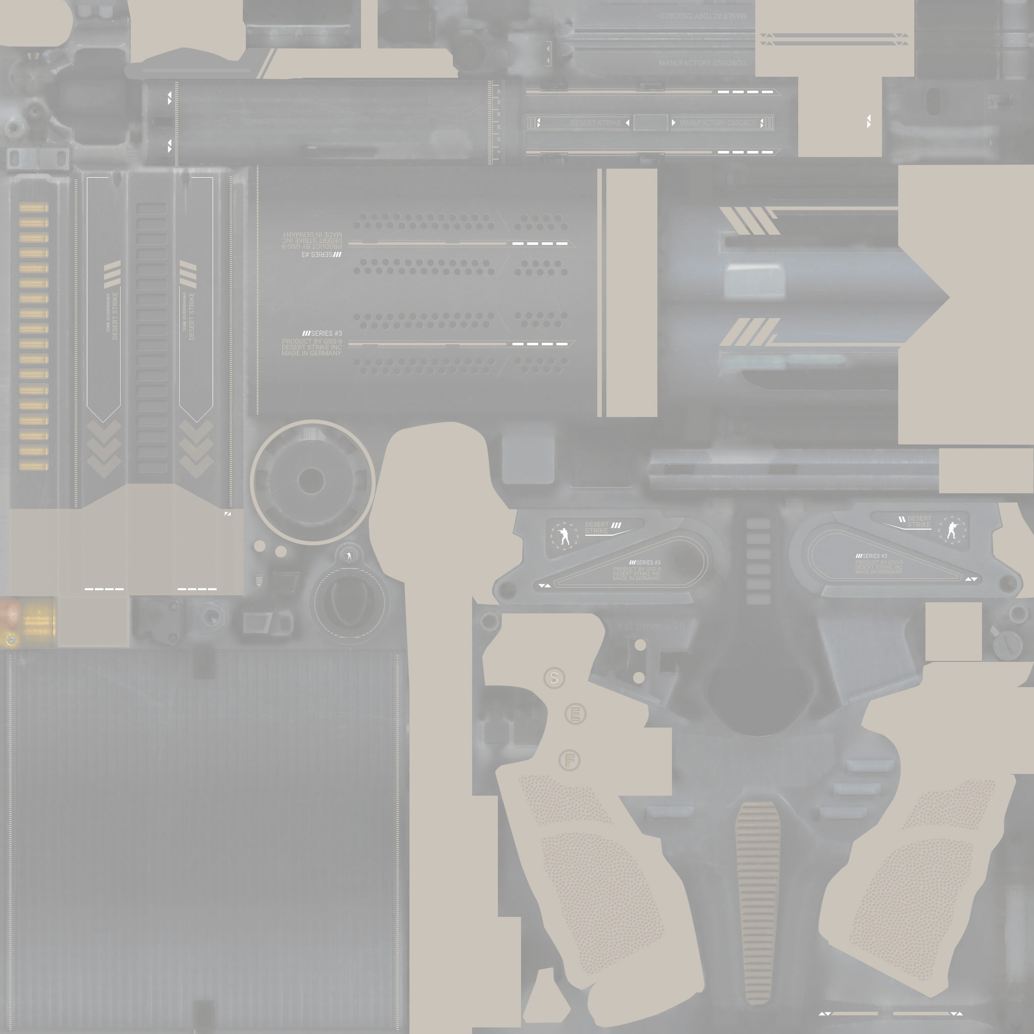 MP5-SD | Desert Strike (Factory New) Texture #1