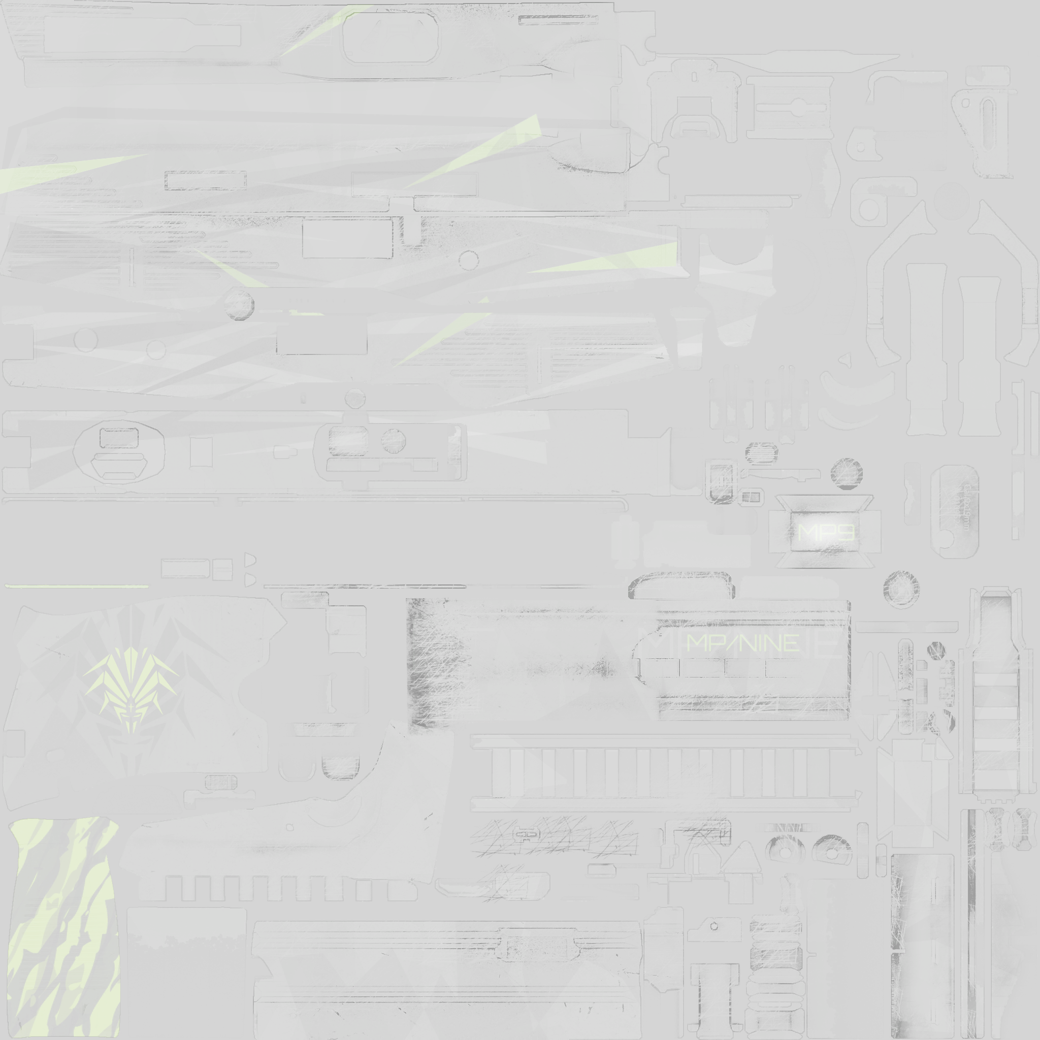 MP9 | Deadly Poison (Factory New) Texture #1