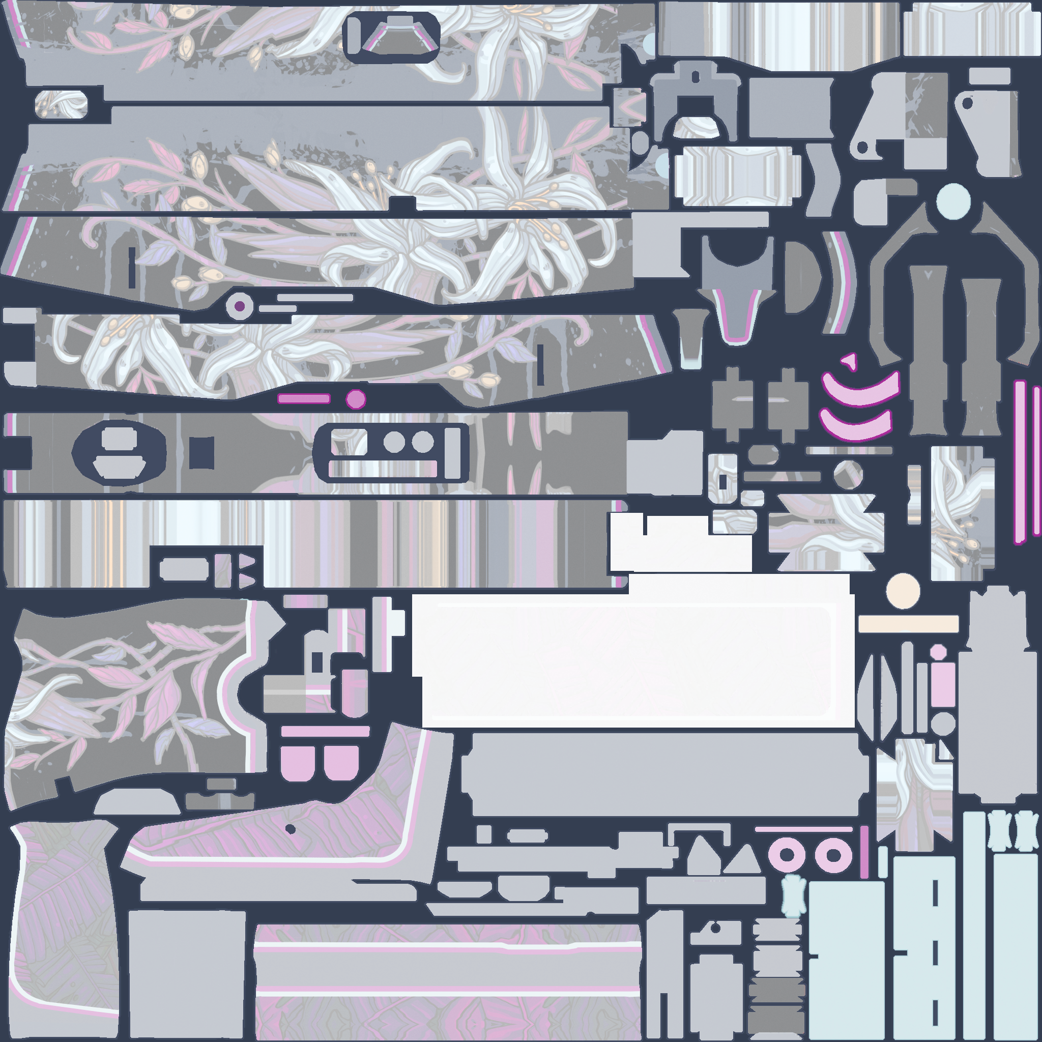 MP9 | Wild Lily (Battle-Scarred) Texture #1