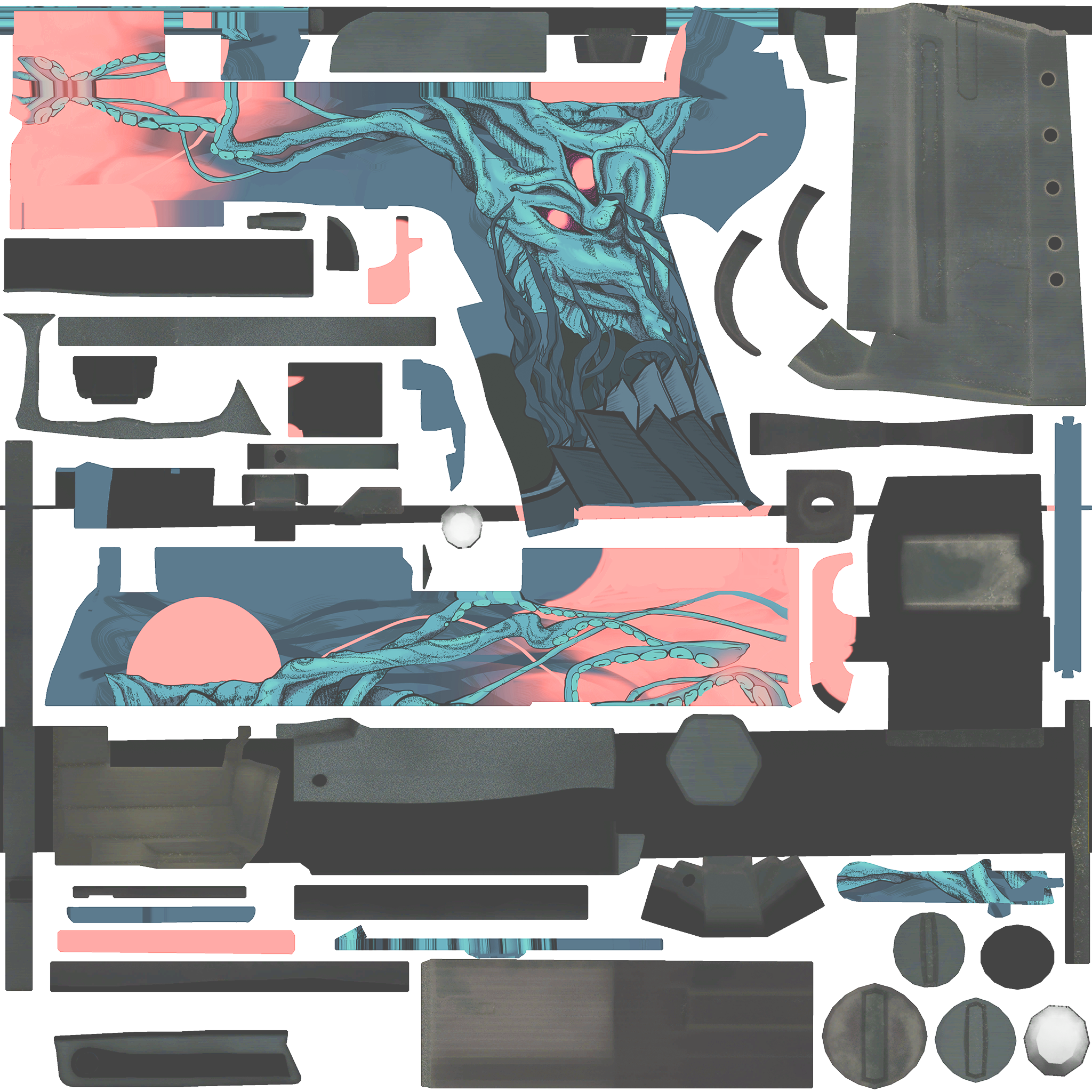 StatTrak™ P2000 | Gnarled (Minimal Wear) Texture #1