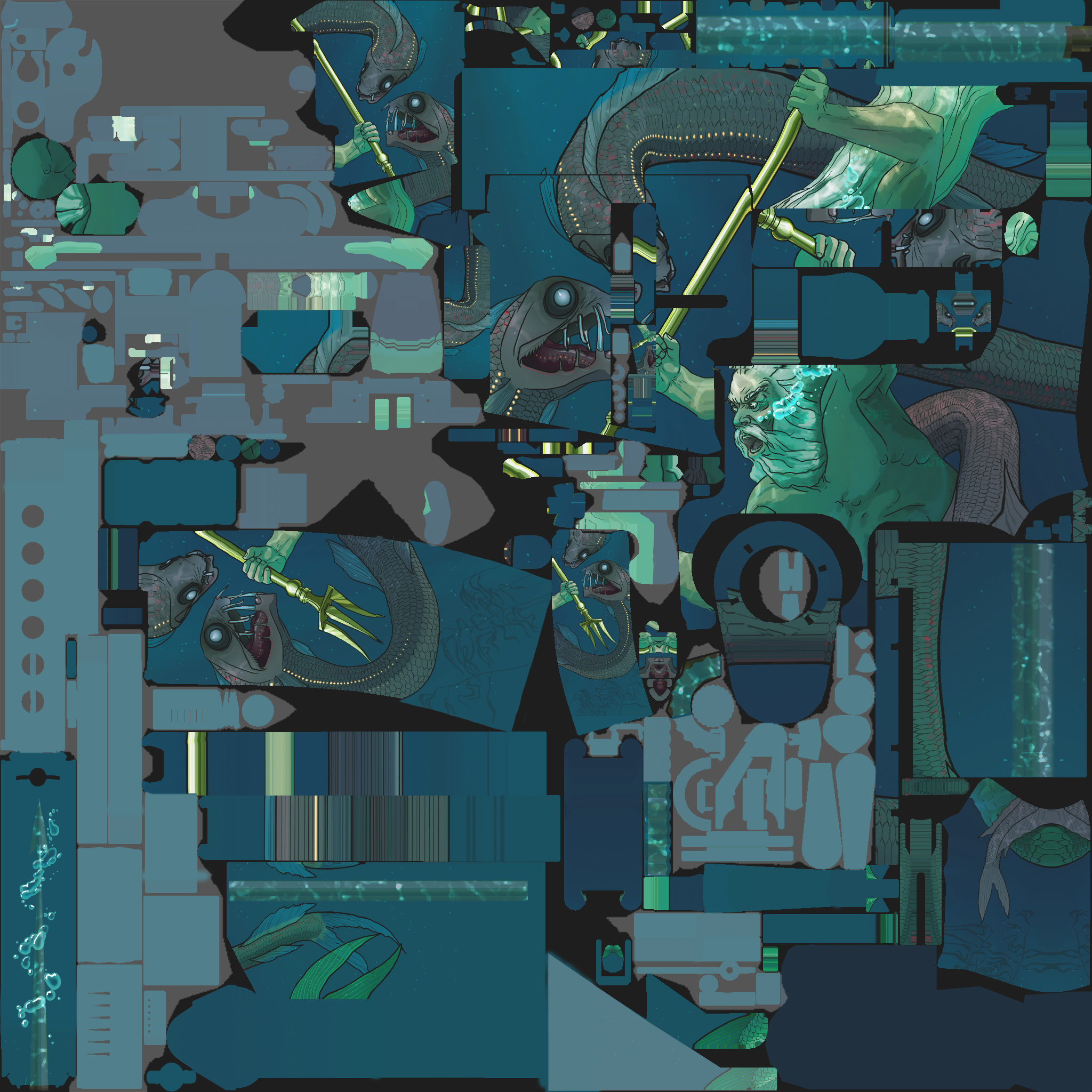 M4A4 | Poseidon (Factory New) Texture #1