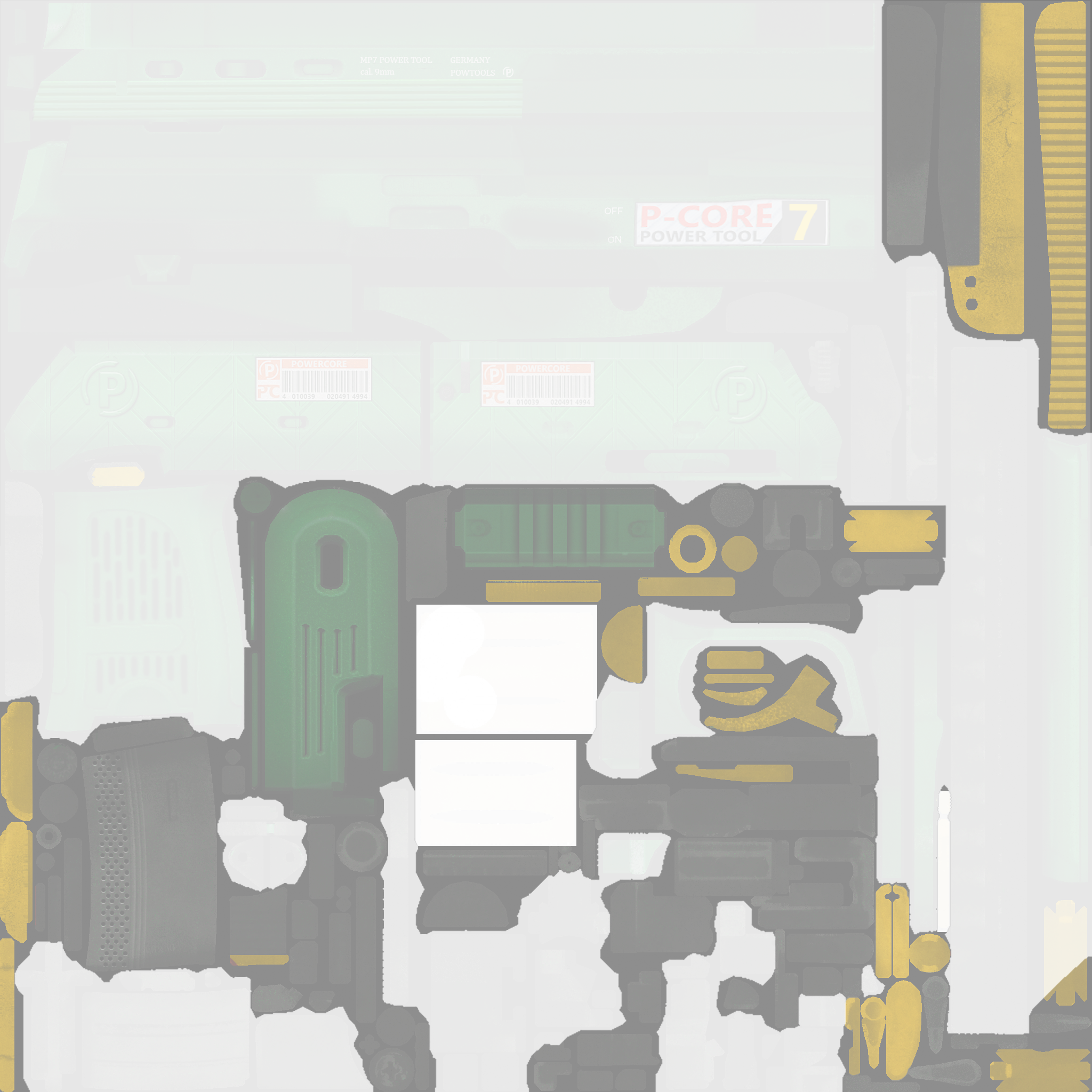 MP7 | Powercore (Battle-Scarred) Texture #1