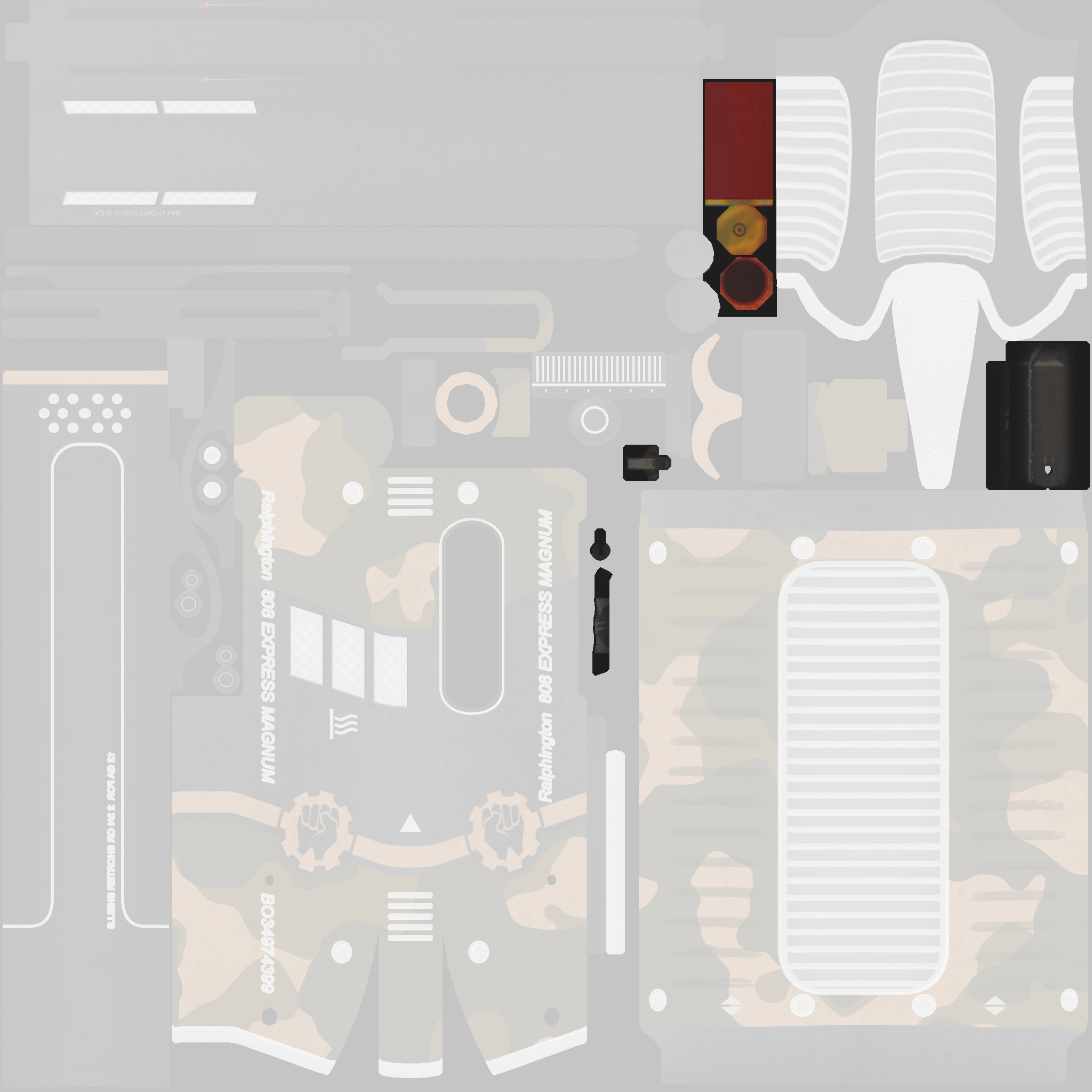 StatTrak™ Sawed-Off | Black Sand (Well-Worn) Texture #1