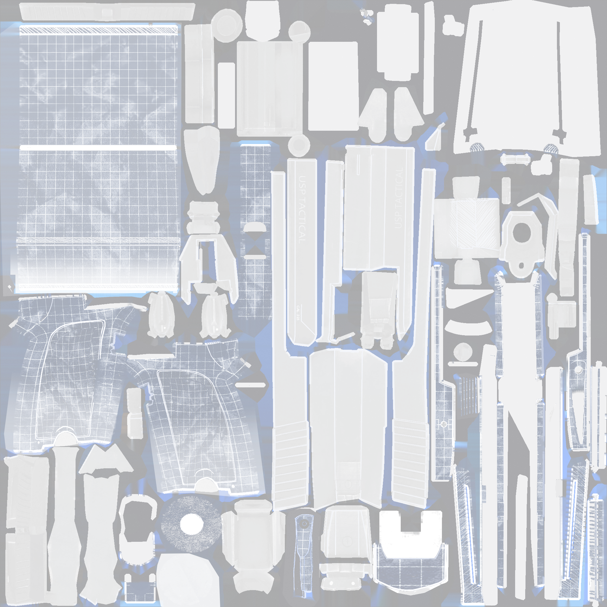 USP-S | Blueprint (Battle-Scarred) Texture #1